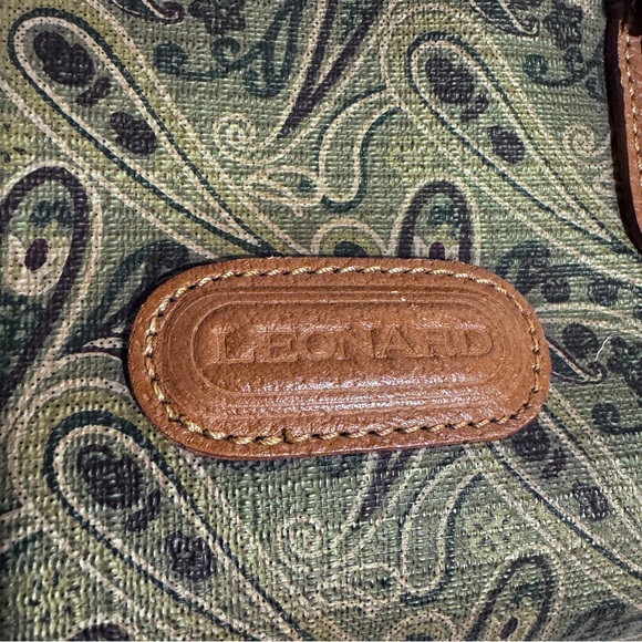 Leonard double handle vintage satchel bag with padlock, no key - Picture 2 of 16